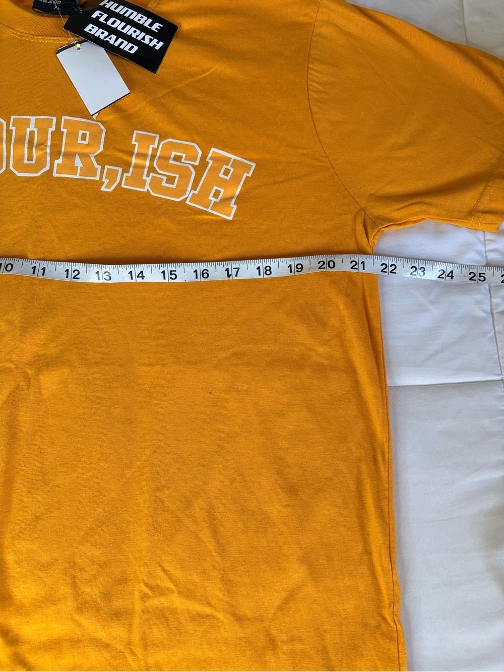 NWT Humble Flourish Brand XL Flourish Graphic T Shirt Gold Yellow Tee Varsity - Picture 4 of 5